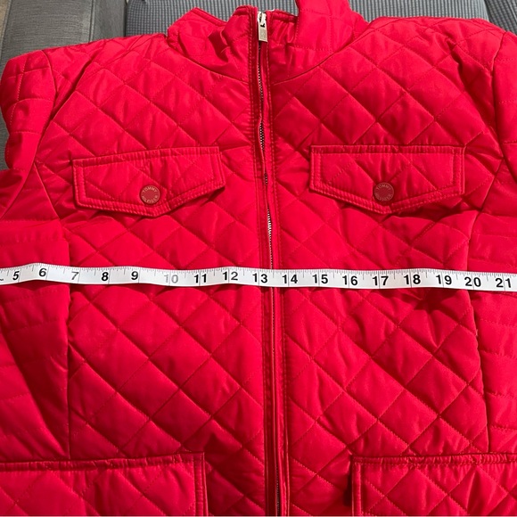 Tommy Hilfiger Woman’s Coat Jacket Red Diamond Quilt 2X - Picture 8 of 10